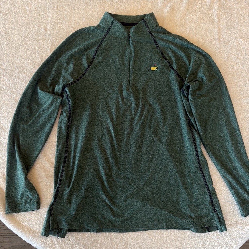 Magnolia Lane Masters Golf Tech Collection Women Large 1/4 Zip Pullover Green